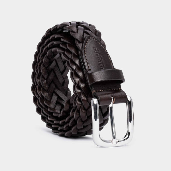 Hand-braided Leather Belt Brown - Leonardo - Space to Show