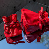 Mini Sacfleur leather bag in red - Space to Show