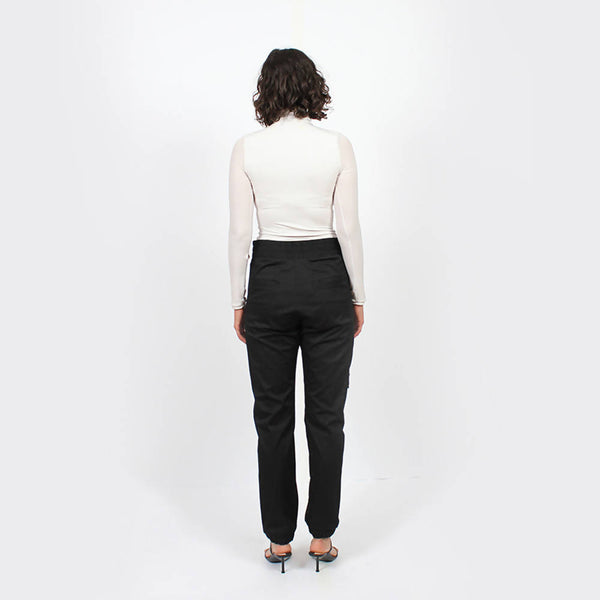 Pleated Adjustable Trousers : Black - Space to Show