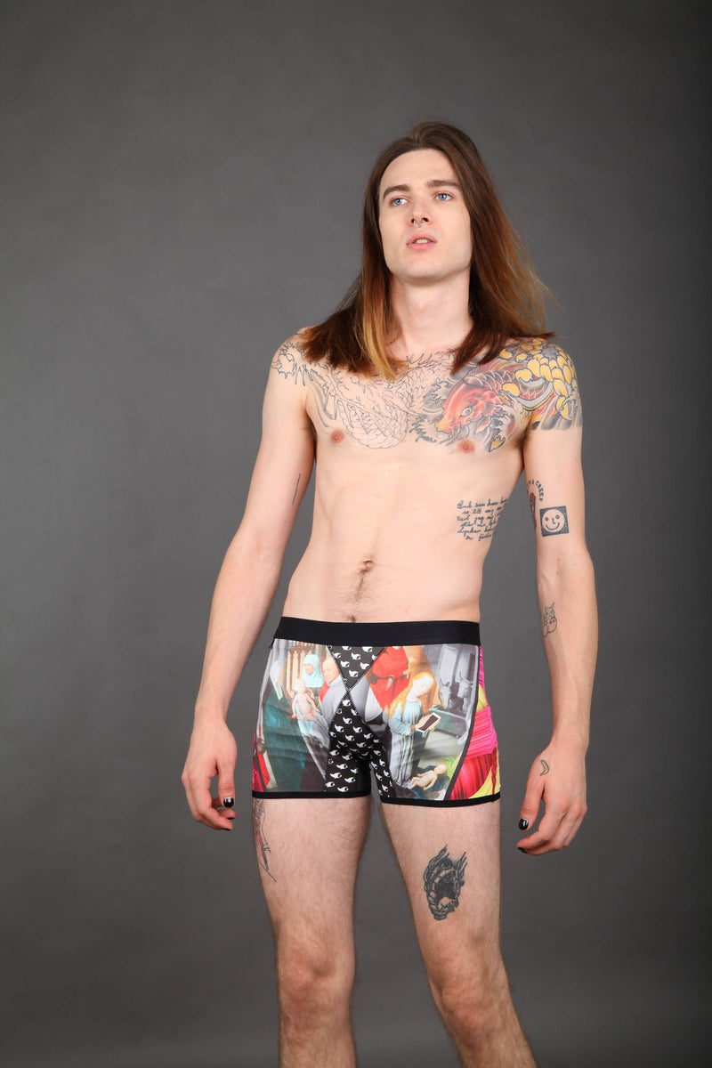 Men's boxer briefs / No.: UN18018 / Design title: god is on tv - Space to Show