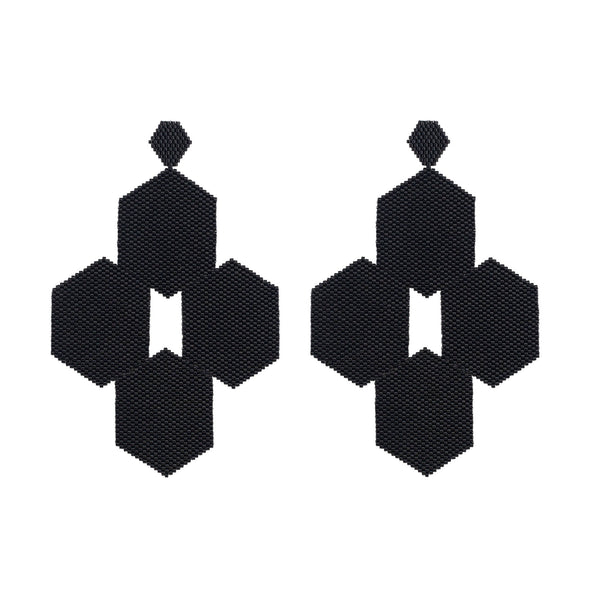 Aretes Cuatro Horus Negro - Space to Show