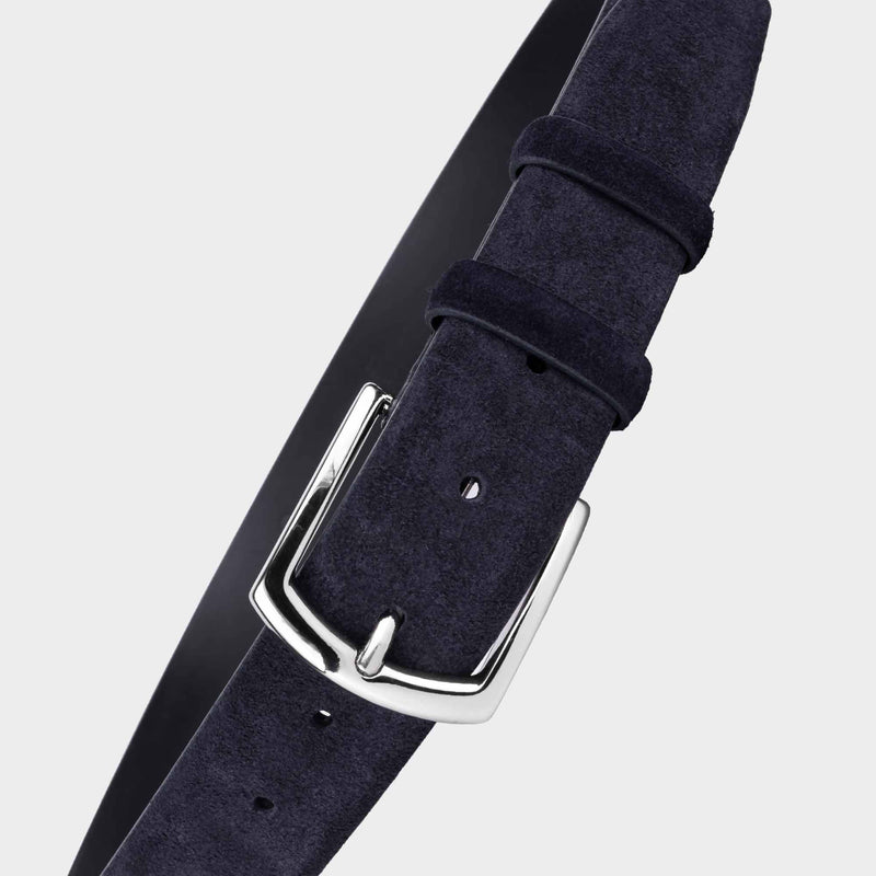Handmade Leather Belt Blue - Alfredo - Space to Show