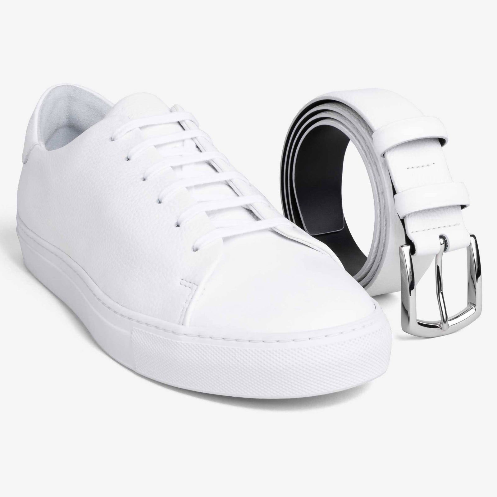 Brand New MEN\'S WHITE PEBBLED LEATHER PITTI SNEAKER Amazon.com | PS Paul Smith Men main image 3