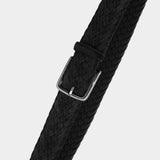 Braided Suede Belt Black - Ernesto - Space to Show