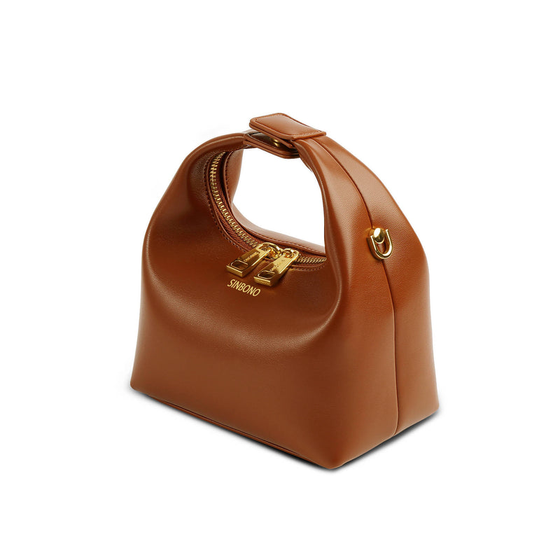 Vienna Top Handle Crossbody Bag - Brown - Space to Show