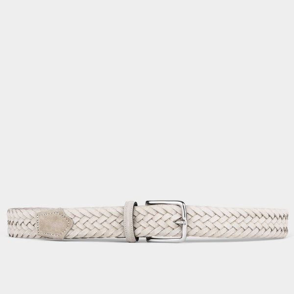 Braided Suede Belt Beige - Patrizio - Space to Show