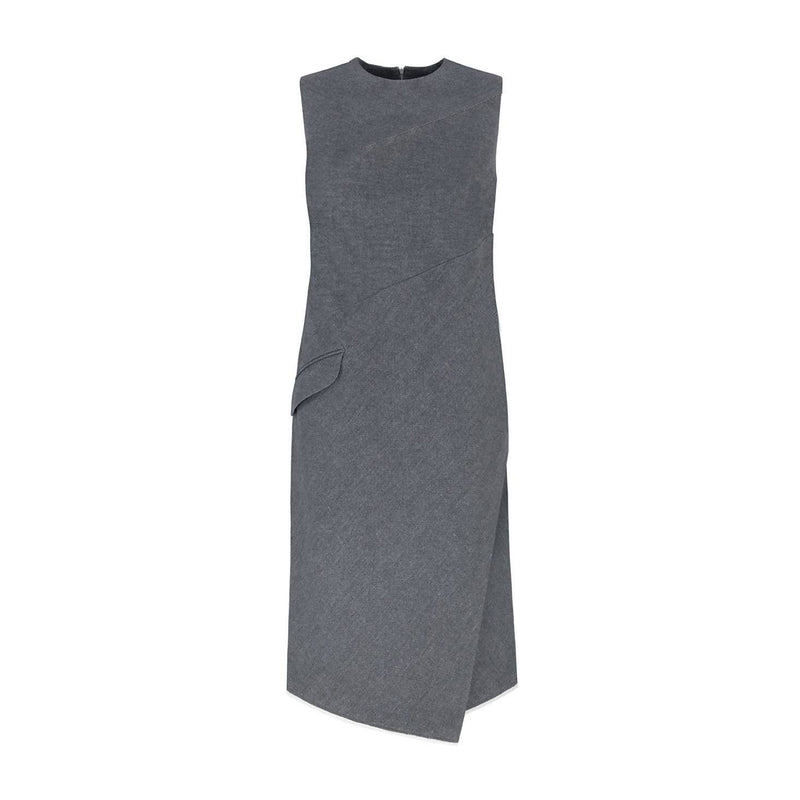 Aster Sleeveless Cotton-Wool Dress - Space to Show