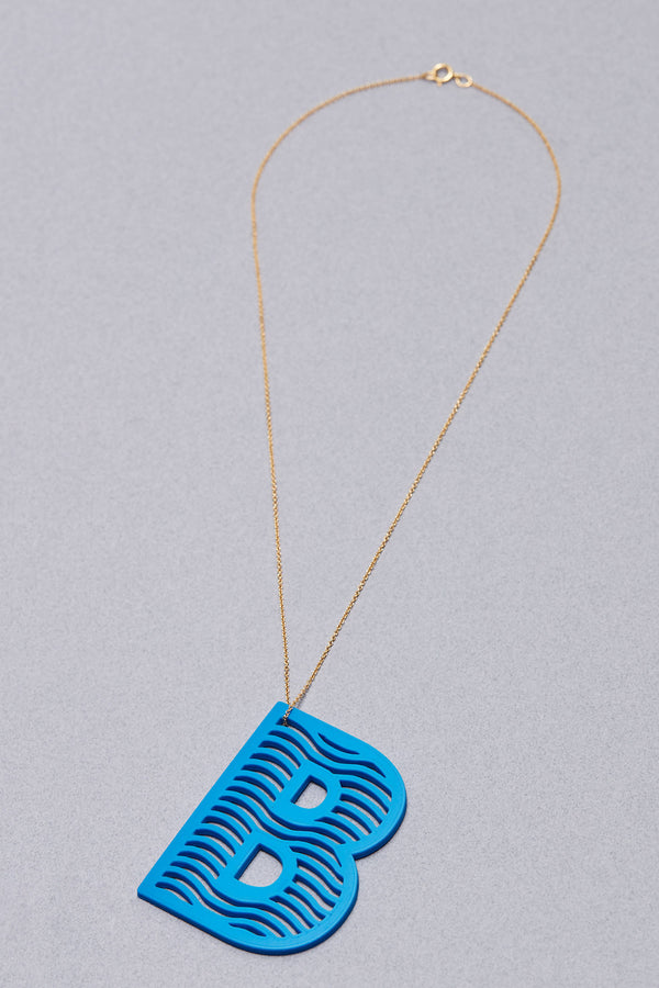 'B' Statement Pendant + Chain - Space to Show