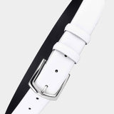 Handmade Leather Belt White - Pierre - Space to Show