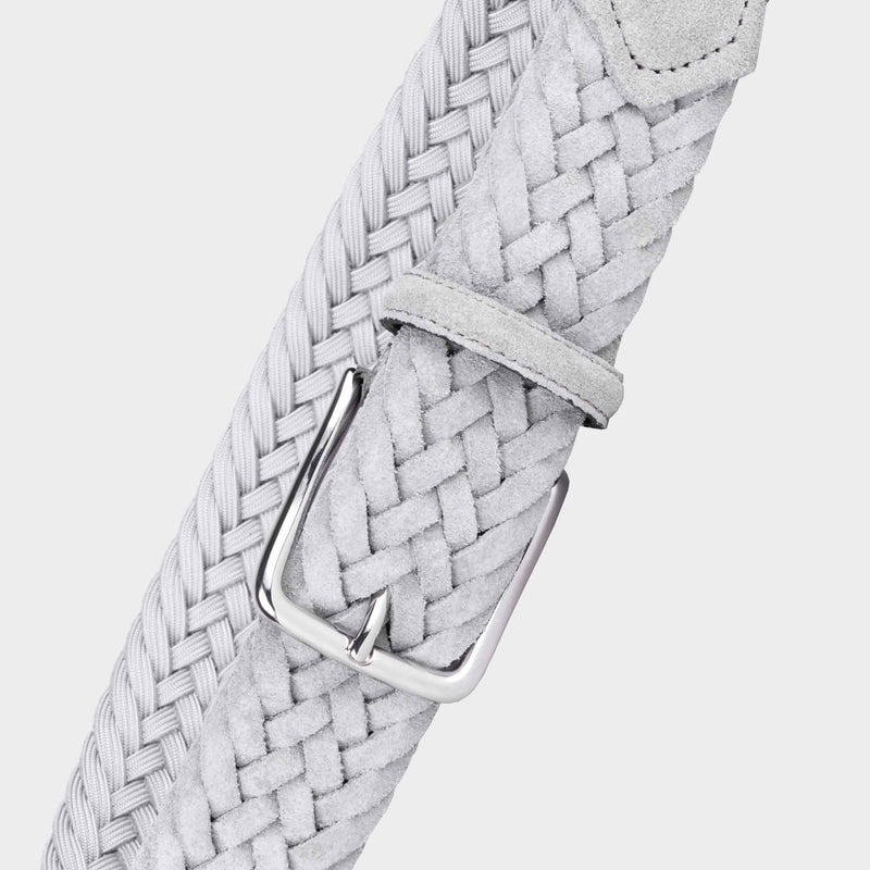 Braided Suede Belt Grey - Norberto - Space to Show