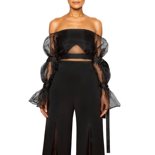 DALIA: Off Shoulder Crop Top - Space to Show