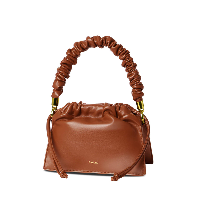 Drawstring Hand Bag - Brown - Space to Show