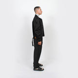 Cropped Raglan Jacket : Black - Space to Show