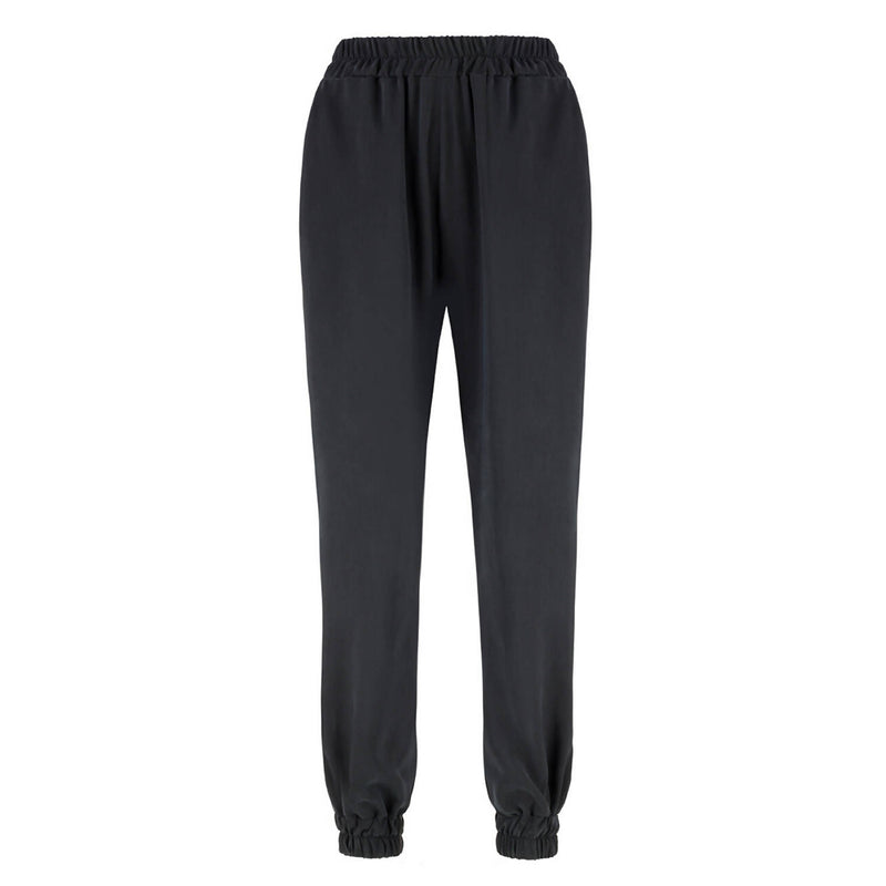 Eveline Black Cotton Trousers - Space to Show