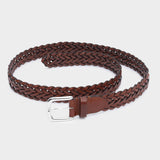 Hand-braided Leather Belt Cognac - Renato - Space to Show
