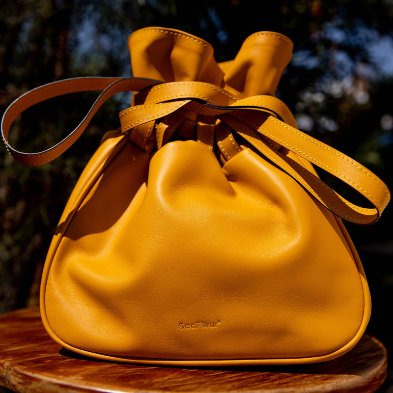 Sacfleur leather bag in yellow - Space to Show