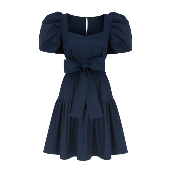 Jasmine Navy Mini Cotton Dress - Space to Show