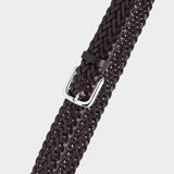 Hand-braided Leather Belt Brown - Leonardo - Space to Show