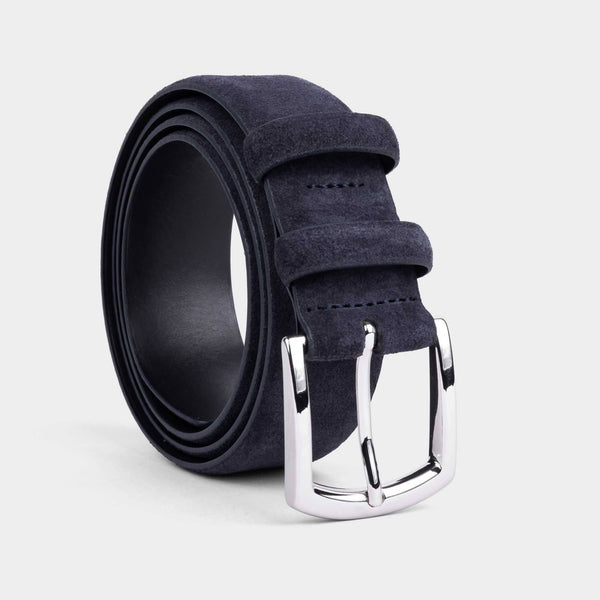 Handmade Leather Belt Blue - Alfredo - Space to Show