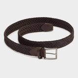 Braided Suede Belt Brown - Edoardo - Space to Show