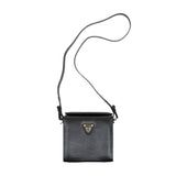 RusiDesigns MicroB Boxy Bag in Black Leather - Space to Show