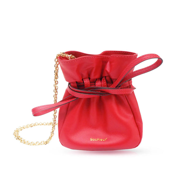 Mini Sacfleur leather bag in red - Space to Show