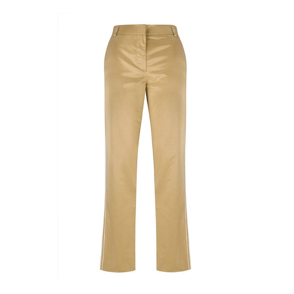 Slim-Fit Golden Trousers - Space to Show