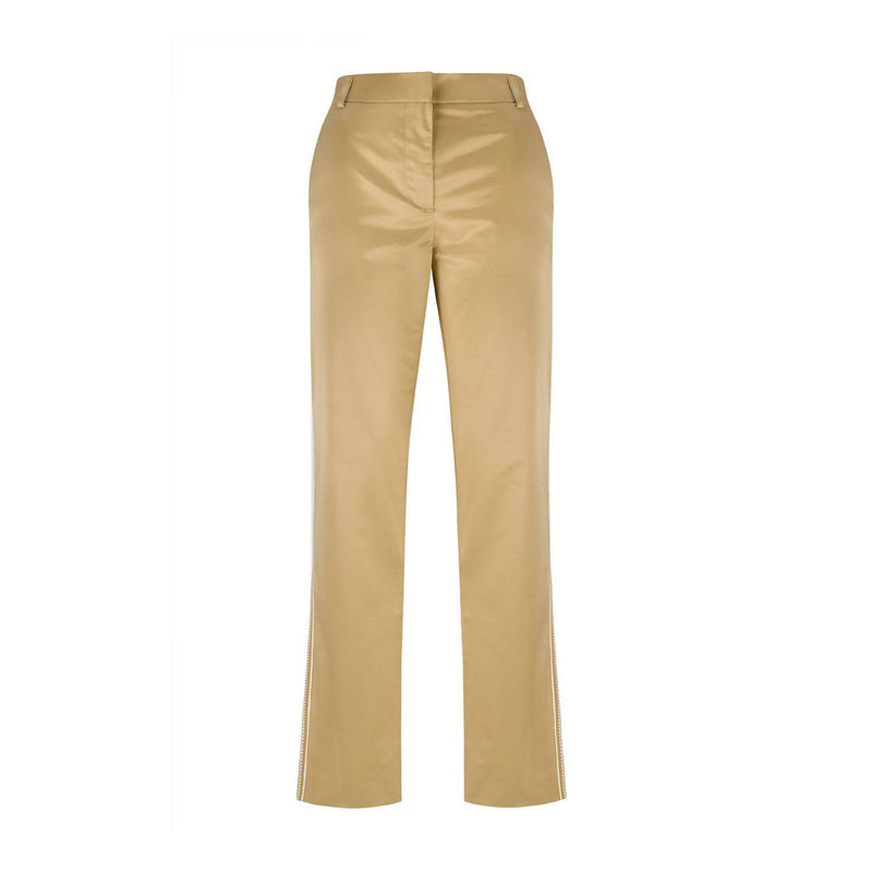 Slim-Fit Golden Trousers - Space to Show