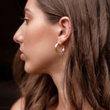 ADIRA Crystal Rod Hoop Earrings - Space to Show