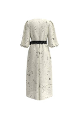 Leilani Ivory Print Knee Dress - Space to Show