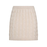 INA COTTON KNIT MINI SKIRT - NEUTRALS - Space to Show