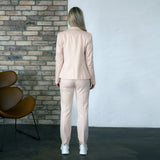Vera Taupe Fitted Cotton-Mix Blazer - Space to Show