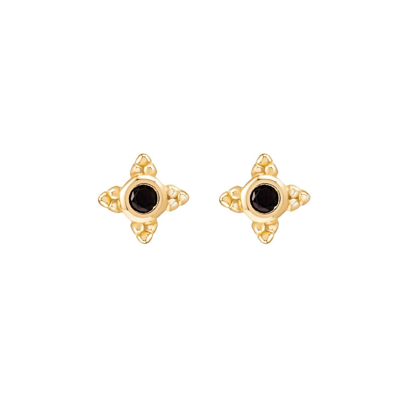 The Onyx Star Stud Earrings - Space to Show