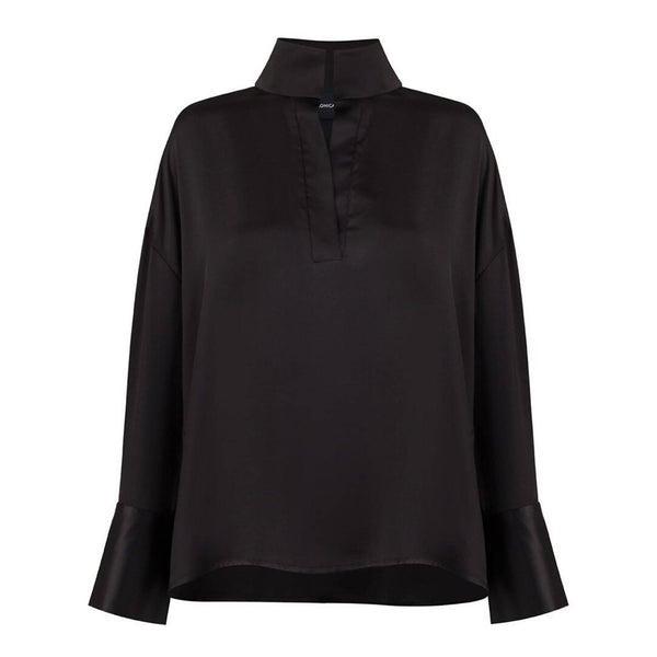 Grace Black Cupro Shirt - Space to Show