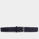 Braided Suede Belt Blue - Alfredo - Space to Show